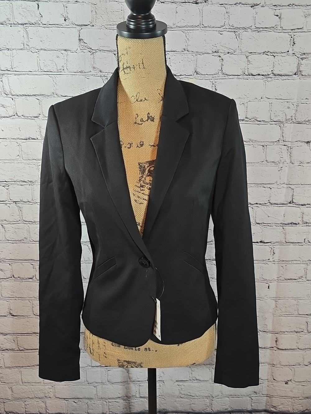 H&M Divided Black Single-Button Women's Blazer Size 8 NWT